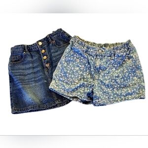 Girls Denim Skirt and Denim Shorts